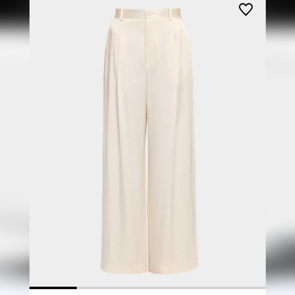 LAPOINTE Nwt Satin Relaxed-Leg Pleated Pants Size 12